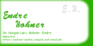 endre wohner business card